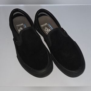Vans Men’s Black Suede Slip-On Skate Loafers Casual Shoes